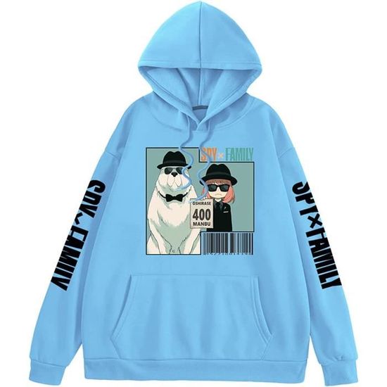 Sweat à Capuche Spy X Family - Motif Anya Forger, Unisexe, Manches Longues, Polyester