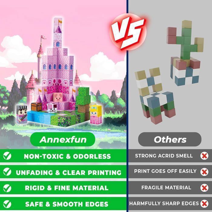 Jeu De Construction Magnétique 100 Pièces 2cm - Blocs Aimantés Pour Enfants 3 Ans Et Plus