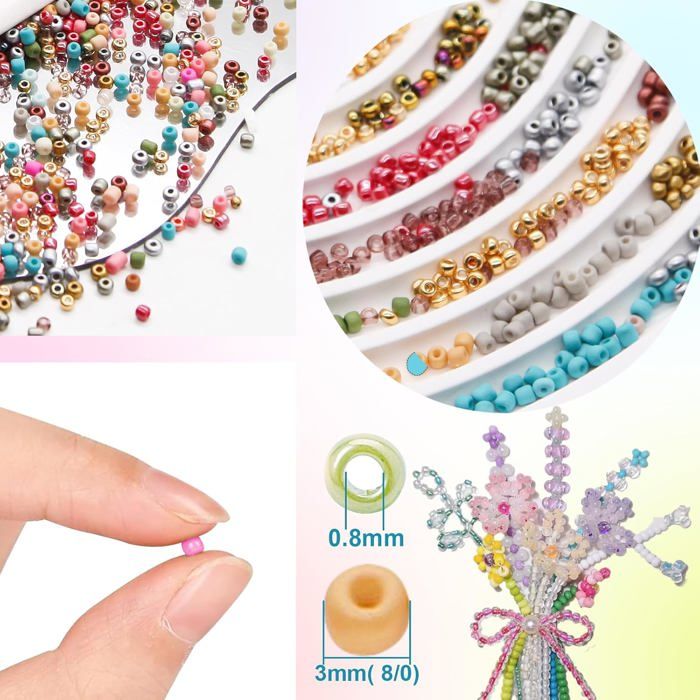 Bracelet Manchette Triple Bleu En Perles De Rocaille Verre/plastique - Fait Main - Neuf Avec étiquettes