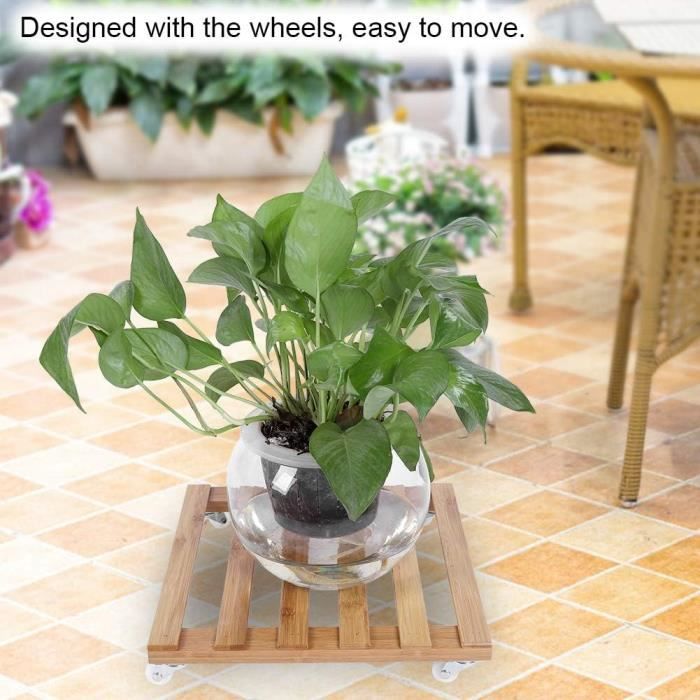 Support De Plante Réglable En Bois Design Milieu Du Siècle - Intérieur Et Extérieur