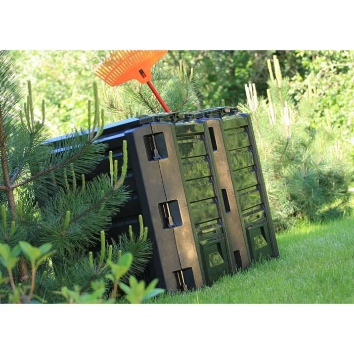 Rg-vertrieb Jardin Composteurs 800L Noir Module Composteur Thermique Bacs à  Compost Plastique - Cdiscount Jardin