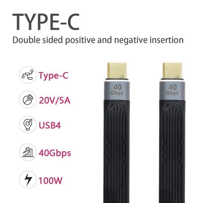 NFHK 13cm USB 2.0 Type-A Male To USB-C Type-C Male