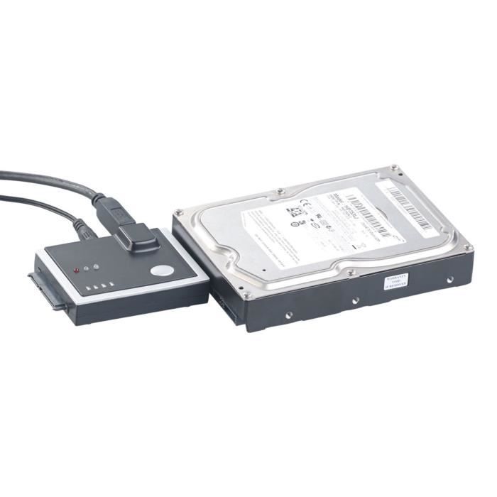 Adaptateur USB 3.0 pour disques durs SATA I/II/III avec fonction clonage