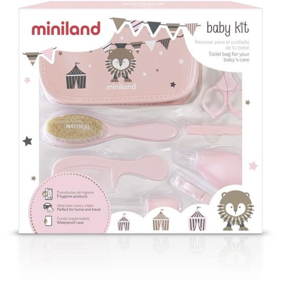 Miniland Baby Kit Rose Trousse Complete Pour Le Soin Et L Hygiene De Bebe Cdiscount Puericulture Eveil Bebe