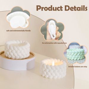 Moule Silicone Mini Pot Bougeoir – Rose – Pour Plâtre, Résine, Argile, Savon, Cire