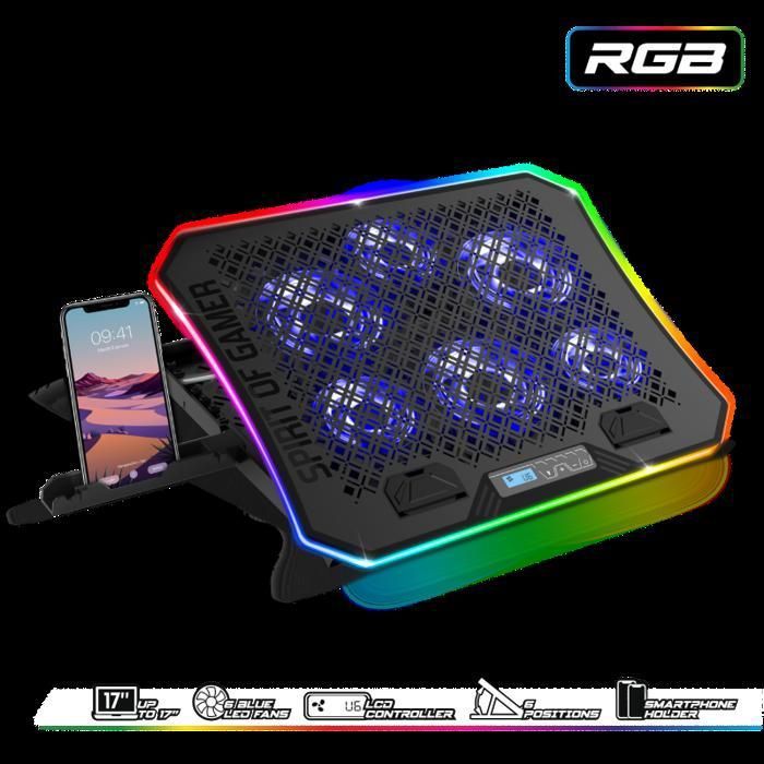 Refroidisseur PC Portable Spirit Of Gamer Airblade 1000 RGB – 2 Ventilos, 17 Pouces