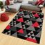 Tapiso Maya Tapis Salon Chambre Ado Moderne Geometrique Triangles