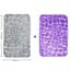 2pc Gris Violet Corail Polaire Salle De Bain Memoire Mousse Tapis