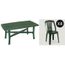 Salon Jardin Plastique Vert Pour 8 Personnes Achat Vente