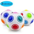 Magic Rainbow Ball, 3D Ball Puzzle Speed Cube Jouets Éducatifs Rainbow Puzzle Ball Stress Relief-0