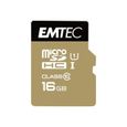 Carte mémoire flash - EMTEC - Micro SD 16 Go - Classe 10 - Vitesse de lecture jusqu'à 85 Mo/s-0