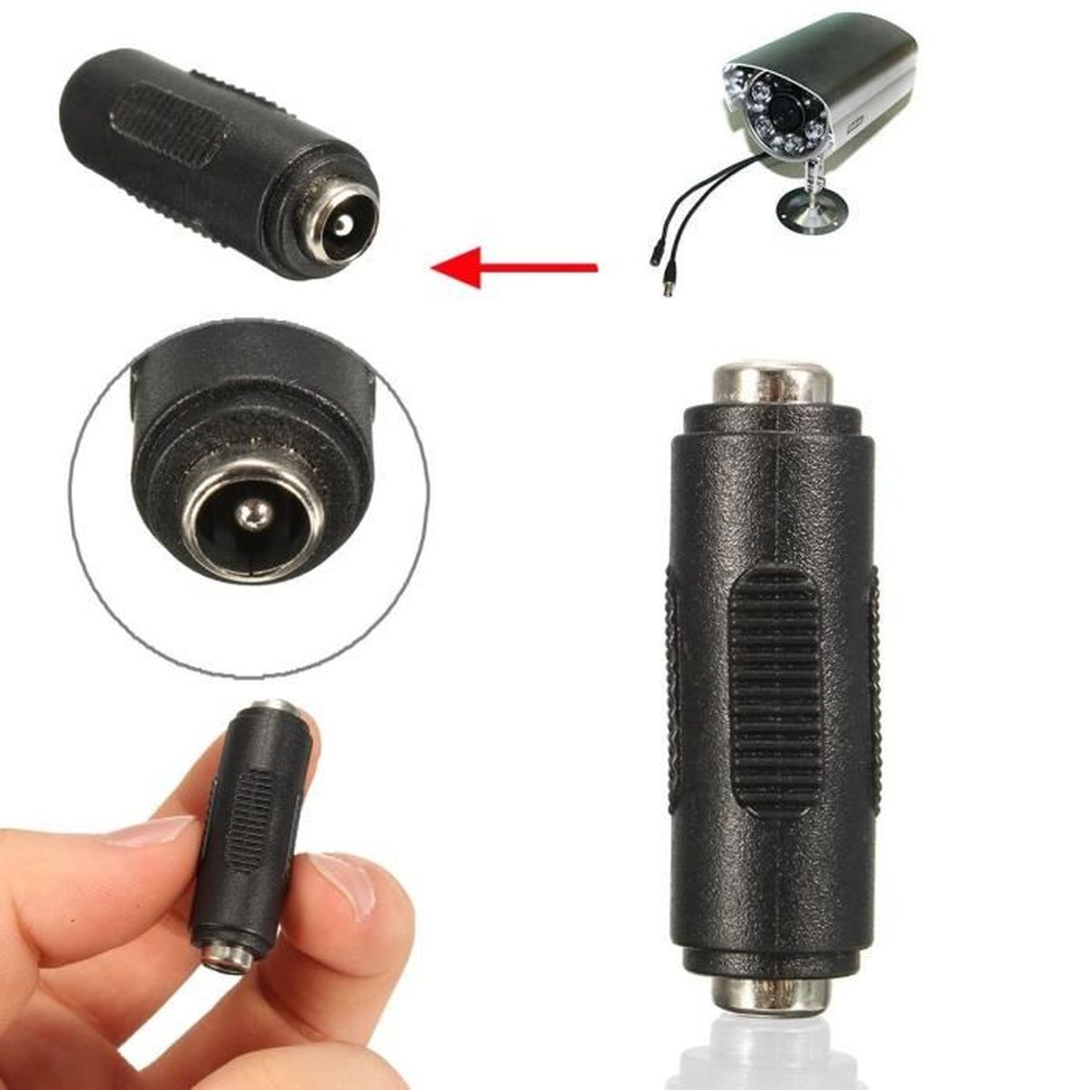 Dc Power Femelle A Femelle Jack Adaptateur Connecteur Pr Cctv Camera 2 1x5 5mm Prix Pas Cher Cdiscount