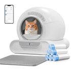 GPFUOEA Bac à Litière Autonettoyante pour Chat 65L+9L - Litière Automatique Contrôle par App - Tapis de Litière et 6 Sacs Poubelles
