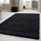 Carpetsale24 Tapis de Salon Shaggy Uni Tapis Anthracite 100x200 cm Chambre Tapis Poil Long Moelleux et Doux