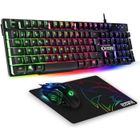 Pack 3 en 1 - EMPIRE GAMING - MK800 - Clavier semi-mécanique RGB - Souris 2400 DPI - Tapis de souris