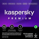 Kaspersky Premium (Total Security) 2025 - (10 Postes - 1 An) | Version Téléchargement