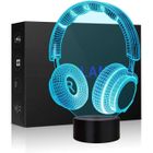 Lampe de nuit - RUMOCOVO® - 3D Illusion - LED - Enfant - Noir