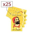 25 Carnets de Feuilles à Rouler - Zig Zag Jaune