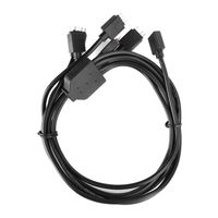 Répartiteur ARGB 58cm-22.8po Câble de Distribution Flexible 3Pin 5V Accessoire en Cuivre Étamé(1 à 5 )-REN