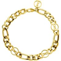 PURELEI® Bracelet Premium (Or), bracelet femme fantaisie en acier inoxydable, resistant a leau avec logo signature, longueur 
