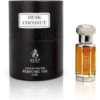 AYAT PERFUMES – Extrait de Parfum Musk Coconut 12ml | Fabriqué à Dubai | Unisexe Sans Alcool | Huile Parfumée Arabian Longue Durée