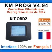 KM PROG TOOL V4.94 - Kit OBD2 + Pinces - Correction Kilométrique TACHO DIGIPROG