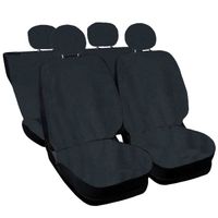 Lupex Shop Housses de siège auto compatibles pour 500 Hybrid Jeans Noir