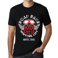 Homme Tee-Shirt Course De Moto Sur Route Depuis 2025 – Motorcycle Road Race Since 2025 – Vintage T-Shirt Noir