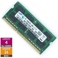 Barrette Mémoire 4Go RAM DDR3 Samsung M471B5273CH0-YK0 SO-DIMM PC3L-12800U 2Rx8