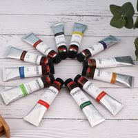 Sonew Tube de peinture Ensemble de tubes de peinture à l'huile 12 couleurs 20 ml Kit de pigments de dessin d'art pour débutants