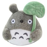 Poupée en peluche animale de 20 cm, mon voisin Totoro avec pouf en forme de feuille, cadeau de jouets en peluche
