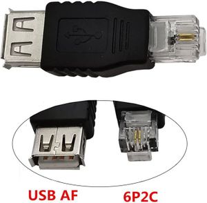 CÂBLE RÉSEAU  Ethernet RJ11 6P2C à la Prise USB Femme Adaptateur