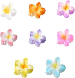 BARRETTE - CHOUCHOU Lot de 8 barrettes à cheveux en forme de fleur Plu