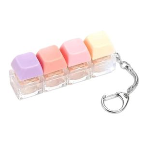 Porte-clés Fidget Clavier Mécanique - 4 Touches Cliquantes, Capuchons Interchangeables - Anti-stress, Cadeau (Pastel) - 2