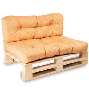 Coussins De Siège Pour Palette Euro – 120x80x15 Cm, Mousse T40, Housse Polyester Imperméable