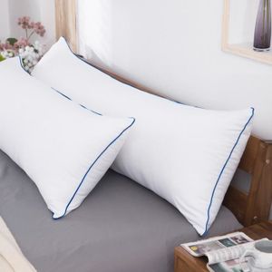 OREILLER Oreiller,Long oreiller intérieur blanc, corporel rectangulaire, oreiller de sieste pour la maison, les - 48x74cm[F85]