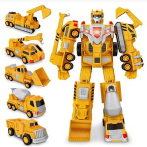 VOITURE - CAMION Jouet Transformer Robot Voiture Camion Excavatrice - KEXIMIXUE - Transformers - Jaune - Garçon - 3 ans+