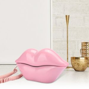 Téléphone fixe EJ.life Téléphone fixe design lèvres roses – Style
