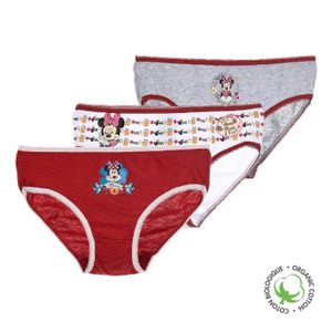 CULOTTE - SLIP Disney Minnie - Lot de 3 Culottes Coton Fille - FM/4/MINNIE/CC/HU3007/23/01 