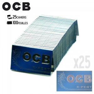 OCB courte double x-pert bleu lot de 5 carnets de feuille a rouler