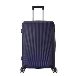 VALISE - BAGAGE Valise cabine 4 roues 55cm rigide Bleu Marine - El