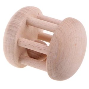 RROVE b/éb/é h/être en Bois hochet Dentition Montessori Jouets en Bois b/éb/é hochet Anneau de Dentition