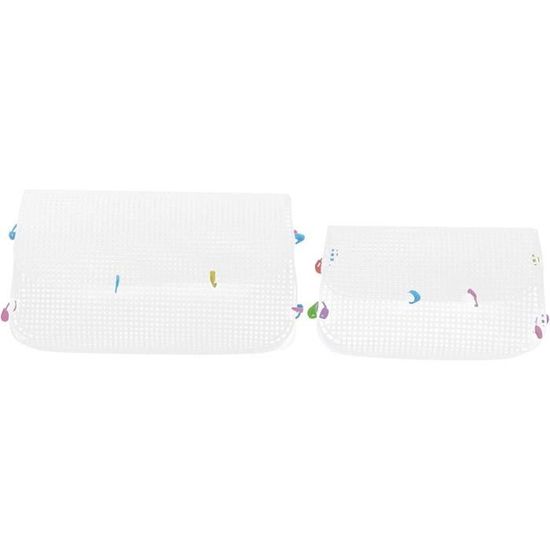 Lot De 5 Feuilles Toile Plastique Pour Point De Croix 30x20cm - Blanc Pour Bricolage Et Broderie