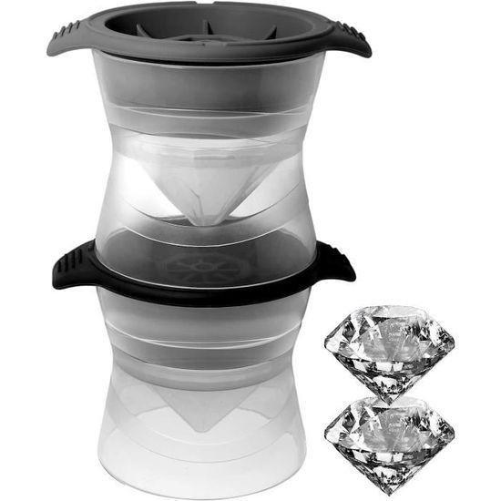 Moule À Glaçons Diamant 43Mm Large Bac À Glaçons En Silicone Avec