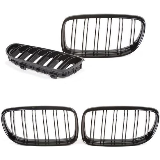 Grille De Calandre Noir Brillant Pour BMW Série 3 E90/E91 LCI (2009-2011) - Double Lame, Pièce Neuve