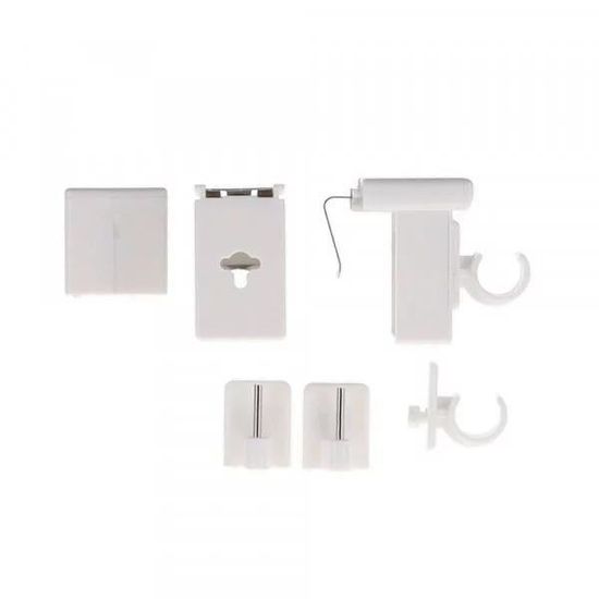 Lot De 2 Supports Pour Tringle à Rideaux - Installation Sans Perçage, Par Clip - Réglables Jusqu'à 3,7 Cm D'épaisseur - Dimensions 6,5 X 5 Cm - 13