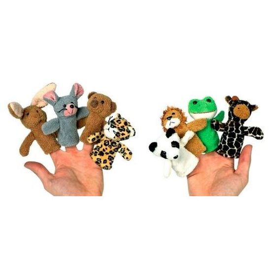 Lot 8pcs Marionnette à doigt Animales Maisons Jouets pr enfants Bébé 