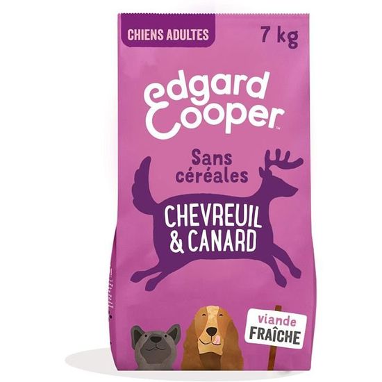 Croquettes Chien Adulte sans Cereales Nourriture Naturelle 7kg Chevreuil et Canard Frais HypoallergéniqueAlimentation Saine savour