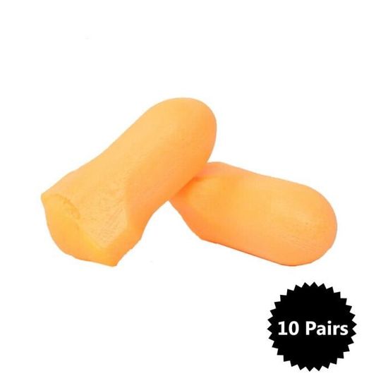 Lot De 50 Paires Bouchons D'Oreilles Anti-Bruit En Mousse Orange - Sommeil, Travail, Concerts