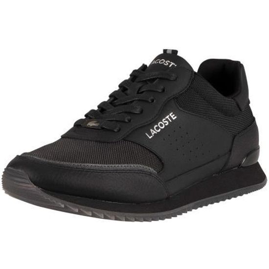 Basket noir shop lacoste homme